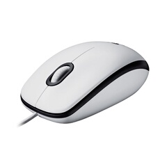 M100 - Souris - pleine taille - droitiers et gauchers - optique - 3 boutons - filaire - USB
