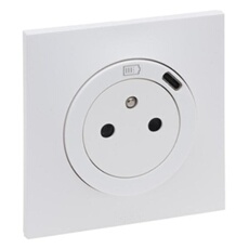 - Prise de courant avec chargeur USB-C 16A Blanc - Neptune