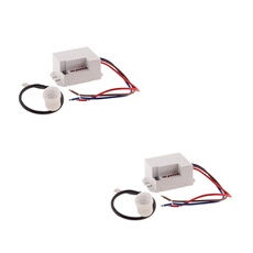 - Lot de 2 détecteurs de mouvement encastrables - portée 6m - Blanc - Elexity