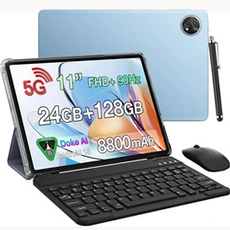Tablette tactile Blackview ZENO 10 Tablettes Tactiles Bleu 11" FHD+,Octa core, 24Go+128Go+2To, 8800mAh/18W, Android 15, Dual SIM 5G, GPS-517g