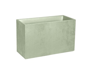 Jardinière Muret Basalt Décor béton 116 L - Vert amande -