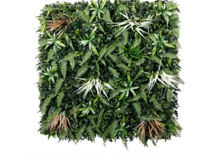 Dalle végétale murale artificielle - structure et feuillage Sabana - 100 x 100 cm -