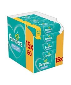Pampers - Fresh Clean - Lingettes Bébé - 1200 Lingettes