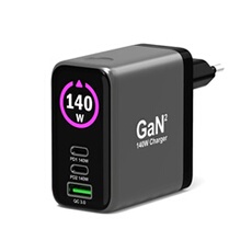 Port Connect Chargeur Secteur USB-C Power Delivery 140W GaN + Câble 2m
