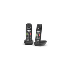 Téléphone analogique DECT E290 Duo avec identification de l'appelant Noir