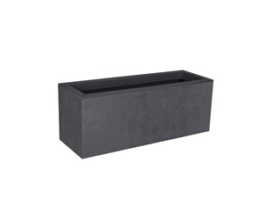 Balconnière rectangulaire Basalt Up 60 x 20 x 23 cm - 25 L - Gris anthracite -
