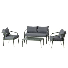 Ensembles canapes. fauteuils et tables de jardin GENERIQUE 5 pieces acier 70 x 63 x 67 cm 4 personnes