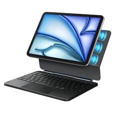 Compatible avec iPad Air 13 (M3/M2) & Pro 12.9 3e-6e Gén | Etui Clavier MICREAR | AZERTY, Trackpad, Magnétique Flottant, Coque de Luxe