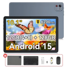 Tablette tactile Cubot Tablettes Tactiles TAB 65 10.1" Octa core 128Go 6200mAh Android 15 WIFI GPS Gris avec Clavier