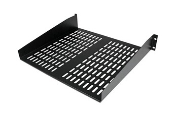 StarTech.com Étagère cantilever ventilée pour rack de serveur universel 2U 16 pouces - Étagère d'armoire serveur fixe - 22 kg - Étagère pour rack - noir - 2U - 19" - pour P/N: 2POST