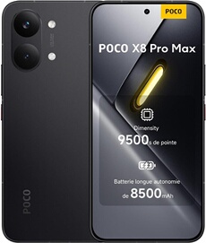 Smartphone POCO X8 Pro Max 12Go 256Go Noir 6.83"AMOLED 1.5K 120Hz 8500mAh 100W 50MP Dimensity 9500s