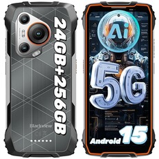 Smartphone Blackview 5G Smartphone Incassable BL7000 24Go+256Go 6.78" 120Hz 7500mAh 50MP Android 14 Téléphone Portable,NFC,IP68 - Noir