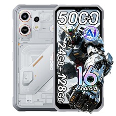 Smartphone Oscal MARINE 3 Téléphone Portable Incassable 6.56" Android 15 24Go+128Go 5000mAh Android smartphone 4G,NFC,Dual SIM - Blanc