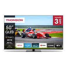 "Google TV 75"" QLED Pro avec pied central rotatif, 144Hz 190cm 2024"