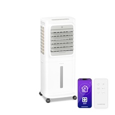 Breezcube Ventilateur Rafraîchiseur d'air connecté 340 m³/h 10L 30 m² 3 modes 50W Blanc