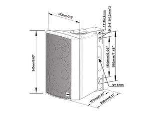 Enceinte colonne Vision SP-900P - Haut-parleurs - 27 watt - 2 voies - blanc