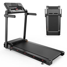Tapis de Course Tapis marche KZYNTH KT-S4-Inclinaison 15% -Moteur 3.0 CV-Vitesse 1-12 KM/H-Fréquence cardiaque-Noir