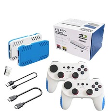 Console rétrogaming GENERIQUE 128G X10 PRO GameStick 4K HD TV Console de jeu vidéo jeux 3D 40 + simulateurs S905 x 3 jeux rétro double contrôleur 2.4G - 128GB 50K GAMES