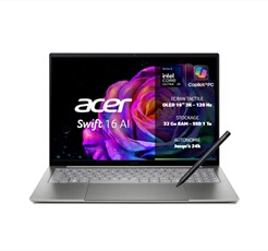 Swift 16 AI SF16 99D5 16 Ecran tactile Copilot+ Intel Core Ultra X9 RAM SSD