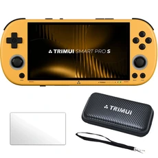 Console rétrogaming szsmart Console rétro Trimui Smart Pro S 4,96" IPS Linux WiFi BT 30+ simulateurs 256 Go avec 16000 jeux + Sacoche + Verre trempé - Noir