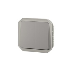 Poussoir NO PLEXO 10 A avec enjoliveur finition gris - - 069540L