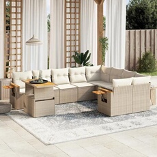 VIDAXL - Salon de jardin modulable - 11 personnes - Noir - 12 pièces
