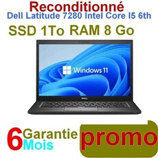 PC Portable Dell stockage 1024 Go Latitude 7280 12.5 pouces RAM 8 Go