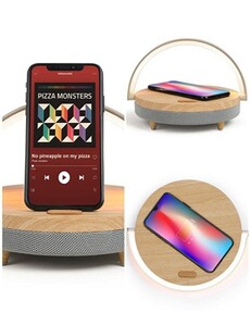 Enceinte sans fil Livoo Enceinte sans fil Bluetooth autonomie 4 h - Blanc - Bois