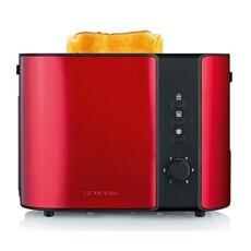 Grille-pain 2217 - 2 fentes - Rouge métallisé/noir - 800W - Thermostat 6 positions