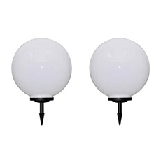 2x Lampes d'Allée d'Extérieur à LED et Piquet au Sol Lampes Solaires Eclairage Jardin Terrasse Patio Cour Balcon 277118