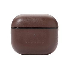 Ecouteurs Decoded Coque pour AirPods 3 en Cuir Grainé Rigide Antichocs Marron