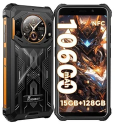 Smartphone FossiBot F101 Pro Smartphone antichoc IP68/IP69K double écran 10600mAh 15Go+128Go 4G NFC ORANGE