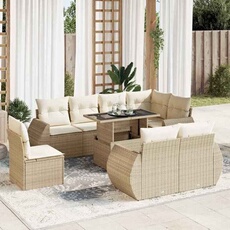 Salon de jardin 2 personnes beige bois massif 62 x 71 x 69 cm 9 pieces