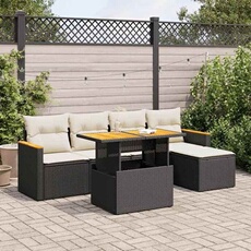Salon de jardin modulable GENERIQUE resine tressee 5 personnes 55 x 62 x 69 cm 6 pieces