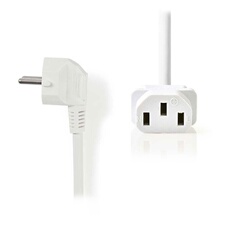 Câble alimentation Pour PC moniteur et onduleur Blanc