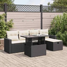 Salon de jardin modulable GENERIQUE 6 pieces resine tressee 55 x 62 x 69 cm 2 personnes