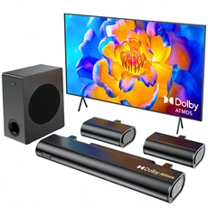 Barre de son GENERIQUE Hiwill A51 Barre de Son TV 5.1 Dolby - 380W Avec Caisson 5,25" 2 Enceintes Surround - Noir