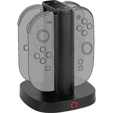Accessoire pour manette Konix Chargeur manette Switch 2 Joycon x4 Noir