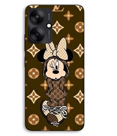 Coque Pour Xiaomi Redmi 13C 5g Minnie Disney LV marron Manoacase