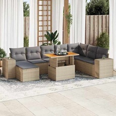 Salon de jardin modulable GENERIQUE 9 pieces resine tressee 62 x 62 x 69 cm 2 personnes