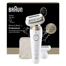 Braun - Silk-épil 9 Flex - Épilateur électrique - 40 pinces MicroGrip - Étanche - Blanc
