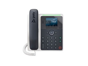 Poly Edge E100 - Téléphone VoIP avec ID d'appelant/appel en instance - (conférence) à trois capacité d'appel - SIP, SDP - bleu nuit, blanc