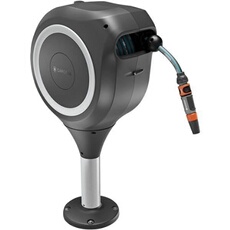 Dévidoir automatique pour terrasse - - RollUp - M - Blanc - Longueur 20 m - Tuyau 13 mm