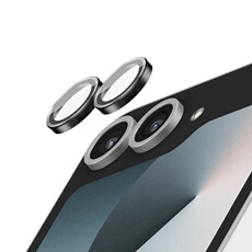 Protection d'Objectif Caméra pour Galaxy Z Flip 6 Antichoc et Anti-rayures Noir / Transparent