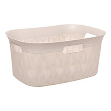 - Panier à Linge Design "Leaf" 38L Beige
