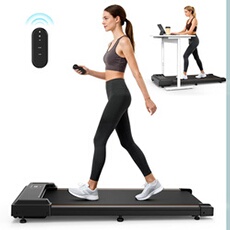 Tapis de Course FT21, 2.5 HP Walking Pad, Tapis Roulant avec Ecran LED,Télécommande, Réglable, Silencieux Compact pour la Maison et Le Bureau