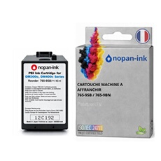 Cartouche compatible pour Pitney Bowes 765-9BN Bleu Postal 45 ml