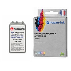 Cartouche compatible pour Pitney Bowes 793-5BI Bleu Postal 35 ml