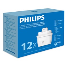 Philips Water Cartouches filtrantes de rechange Filtration avancée paquet de 12 compatibles Brita réduisent les MICROPLASTIQUES le CHLORE le CALCAIRE les MÉTAUX LOURDS - vue 2