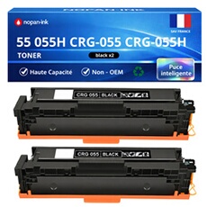 Pack de 2 Toners compatible pour Canon 055H 3020C002 3016C002 Noir 7600 Pages
